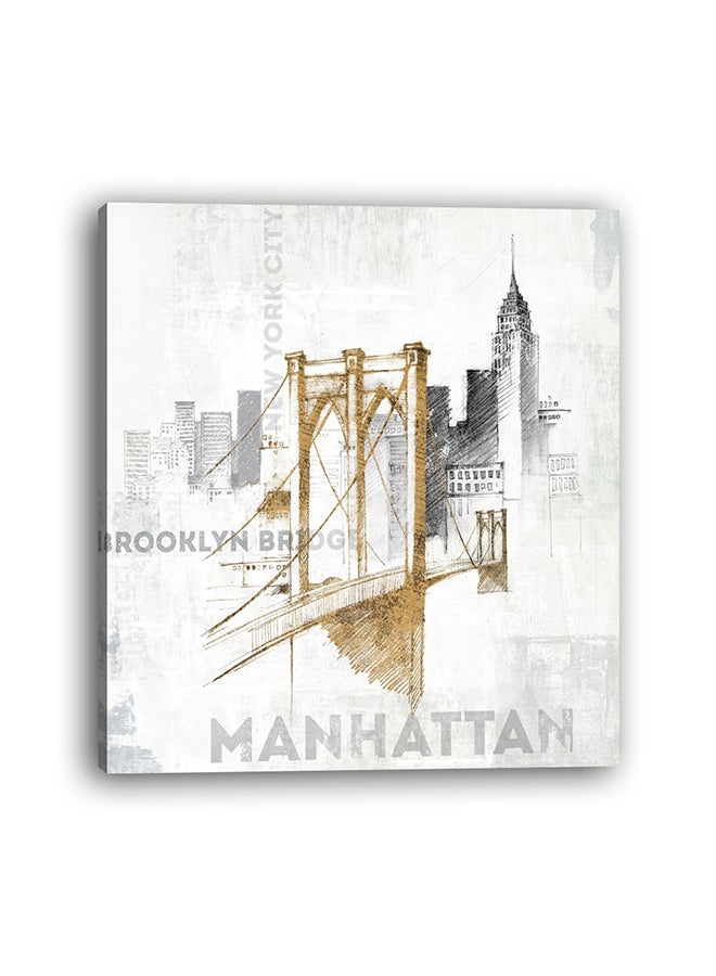 Modern Landscape Pattern Wall Decoration Multicolour 35x50cm - Image 1