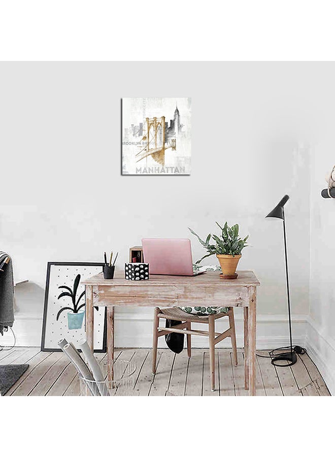 Modern Landscape Pattern Wall Decoration Multicolour 35x50cm - Image 2