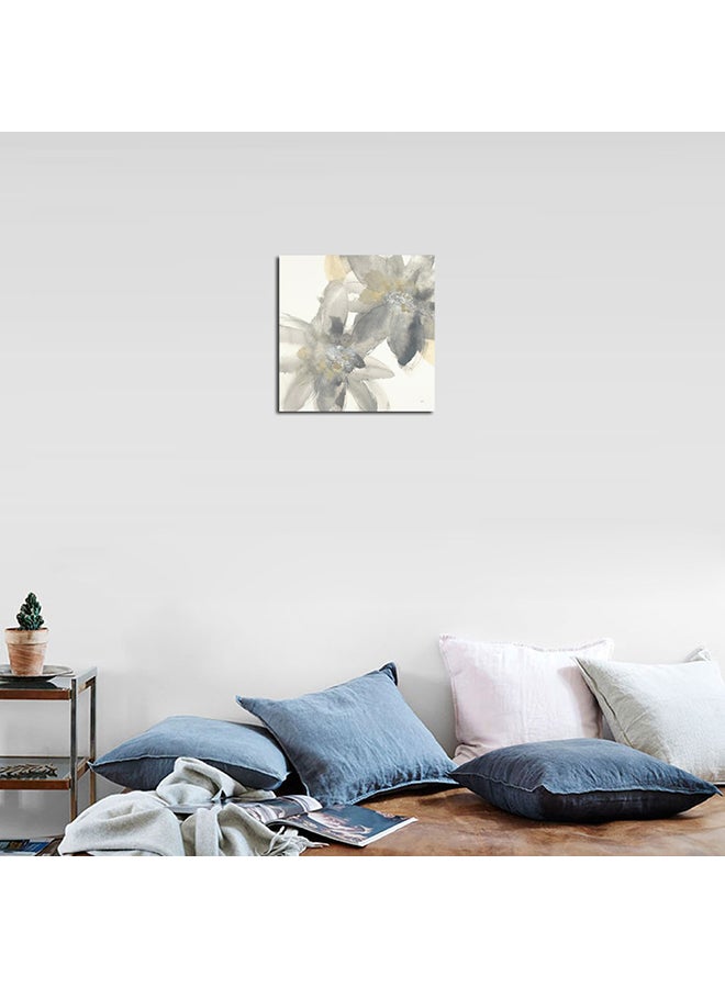 Flower Print Pattern Wall Picture Beige 30x30cm  - Image 2