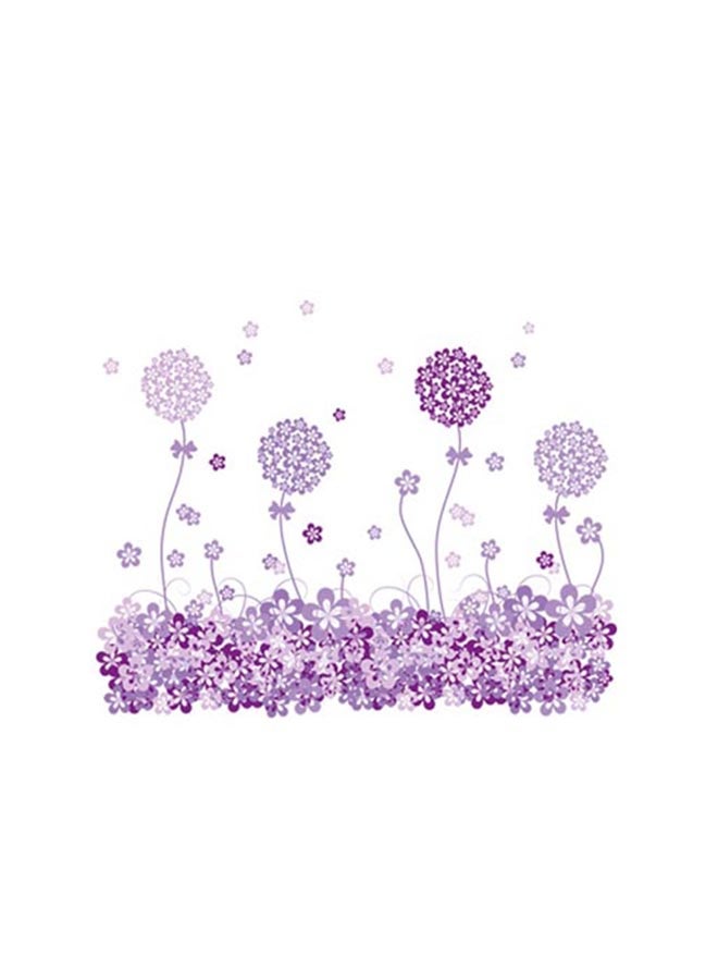 Pastorable Flowers Pattern Wall Sticker Purple 70x50cm - Image 1