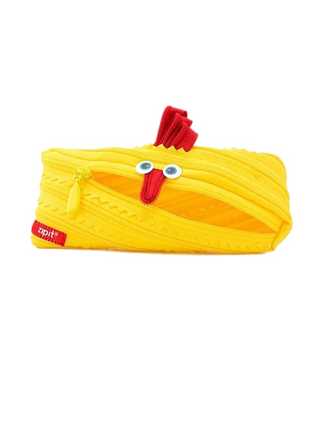 زيبيت حقيبة أقلام بتصميم حيوان أصفر - Image 1