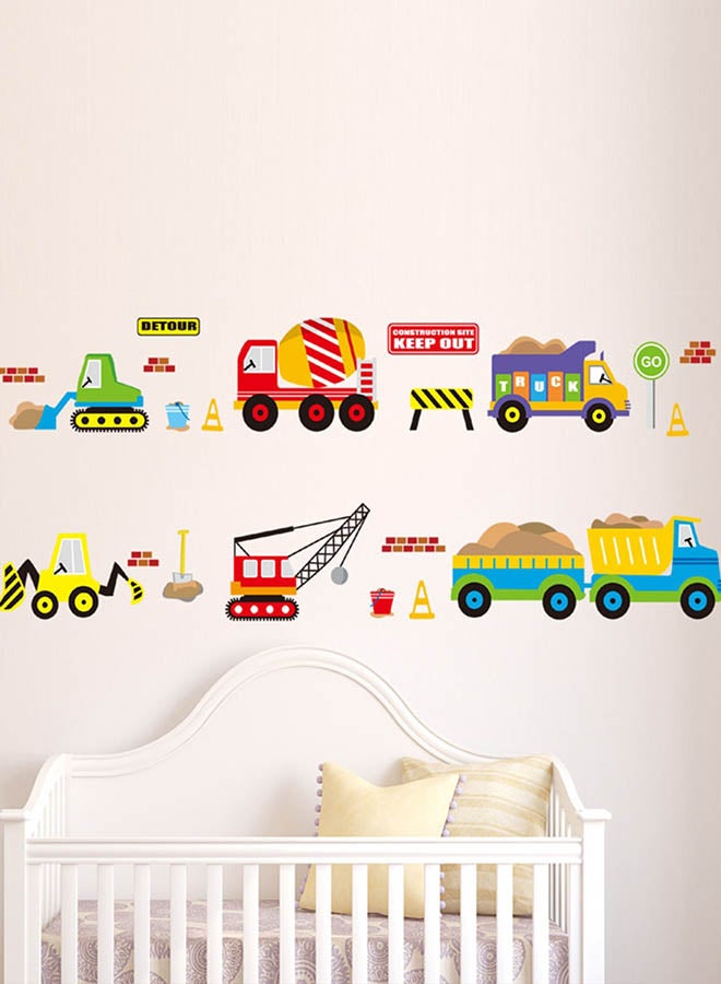 Animated Vehicle Wall Sticker Multicolour 60x90cm - Image 1