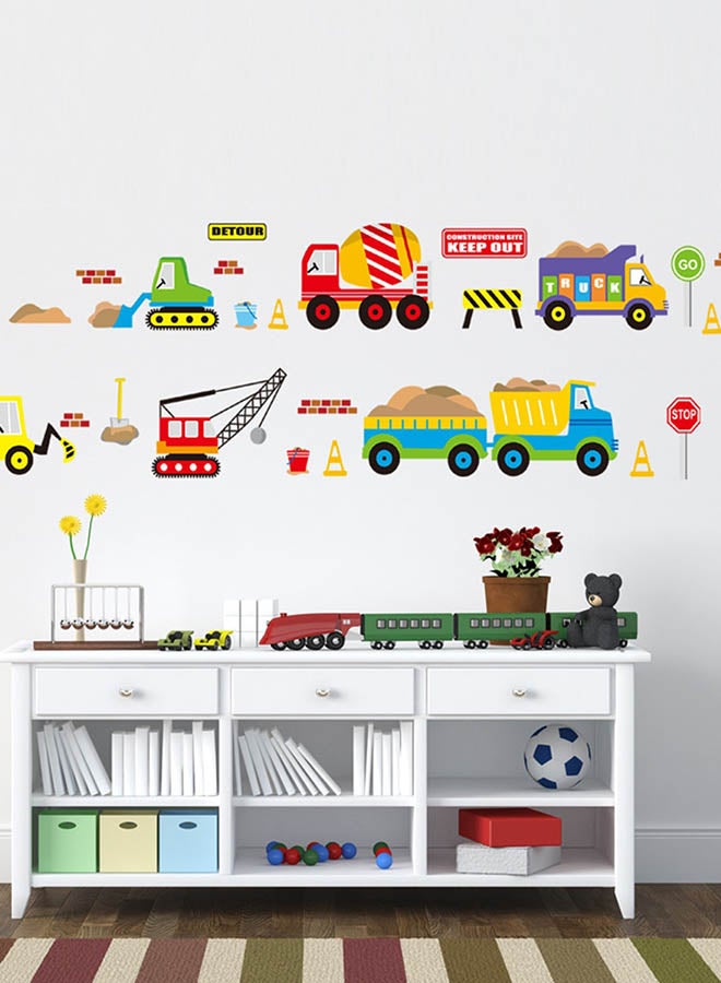 Animated Vehicle Wall Sticker Multicolour 60x90cm - Image 2