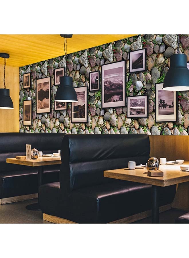 3D Stone Pattern Waterproof Wallpaper Multicolour 5x0.45meter - Image 2