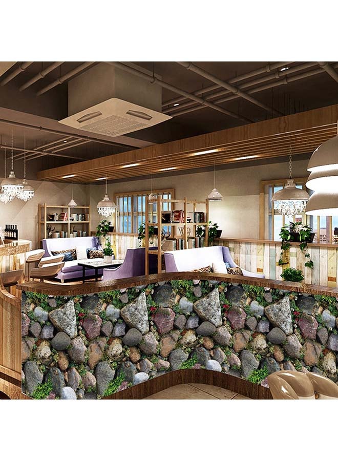 3D Stone Pattern Waterproof Wallpaper Multicolour 5x0.45meter - Image 3