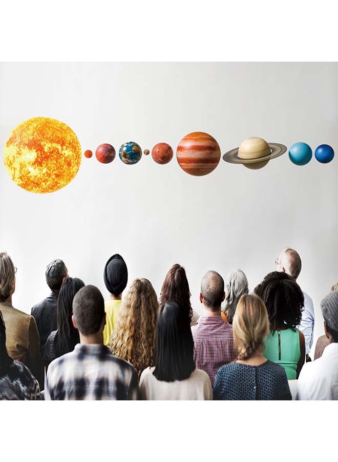Colorful Solar System Wall Sticker Multicolor 70x50centimeter - Image 2