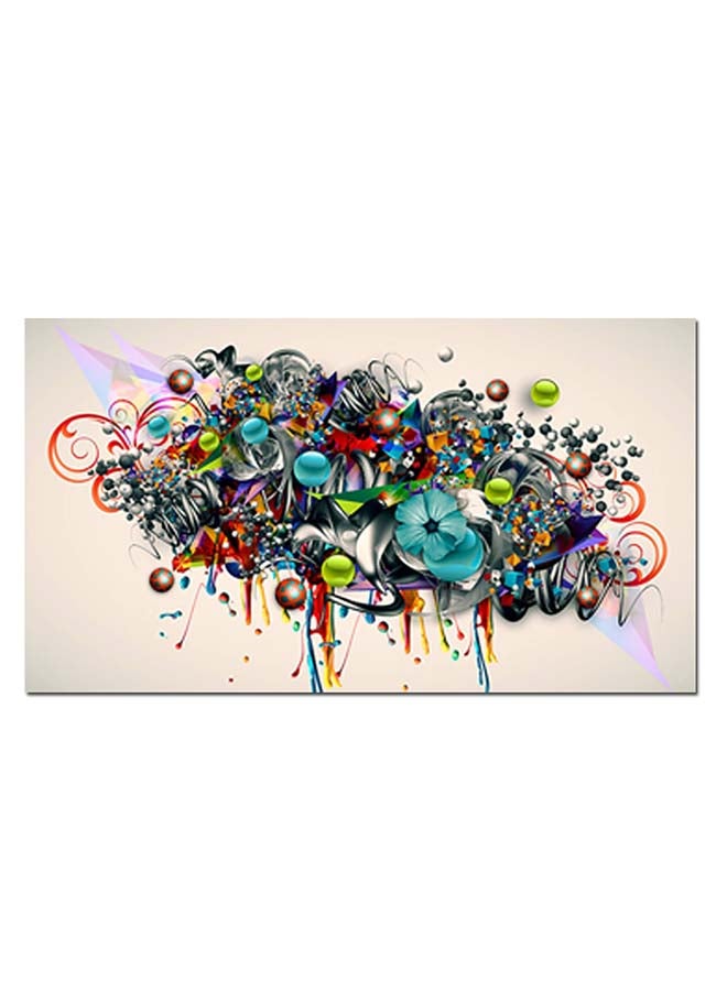 1Pc Wall Framed Picture Modern Colorful Abstract Art Wall Decoration Multicolor 20x30cm  - Image 1