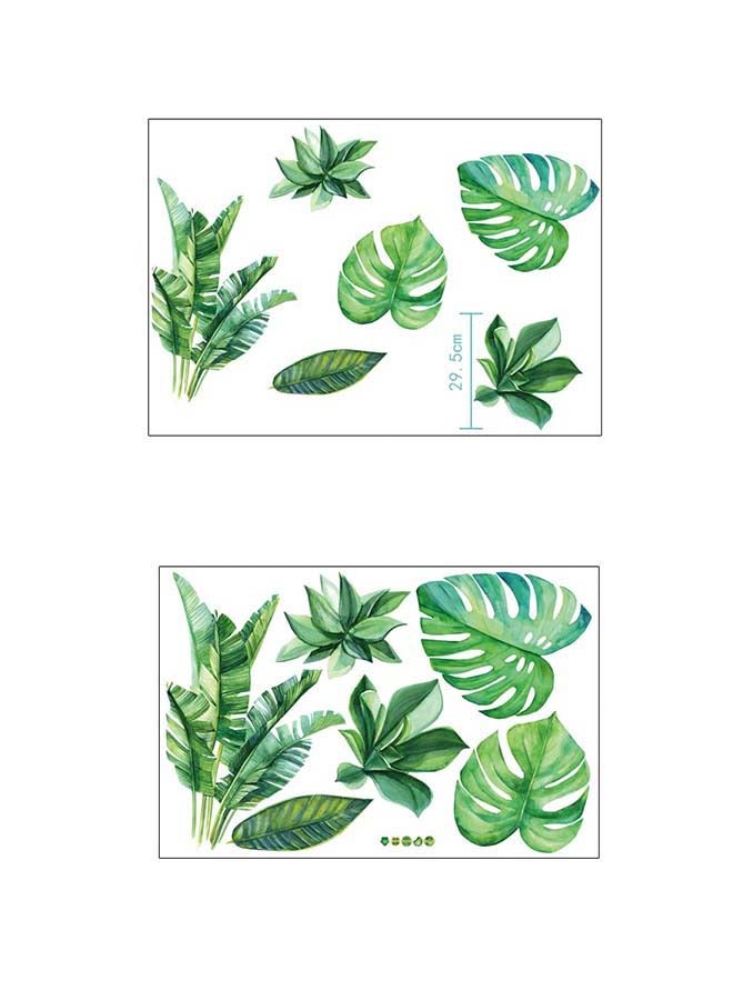 Leaves Pattern Printed Wall Sticker Green 60x90cm  - Image 1