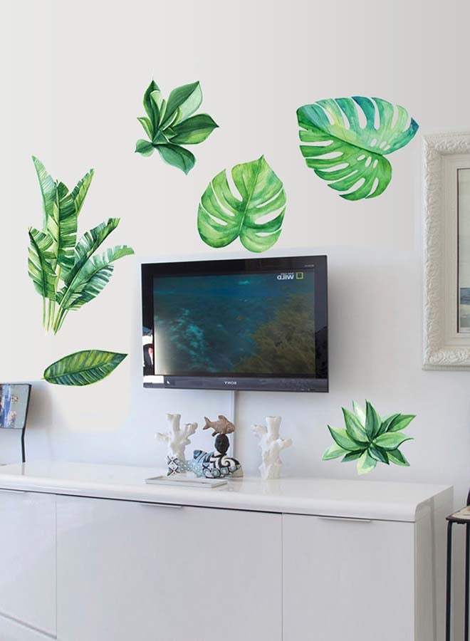 Leaves Pattern Printed Wall Sticker Green 60x90cm  - Image 3