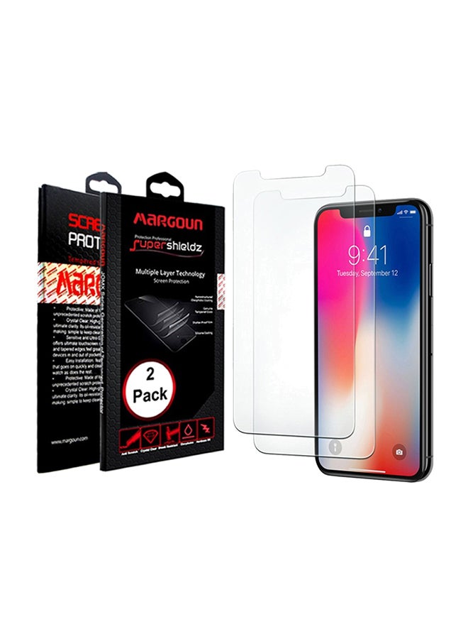 MARGOUN 2-Piece Tempered Glass Screen Protector For Apple Iphone 11 Pro Max Clear - Image 1