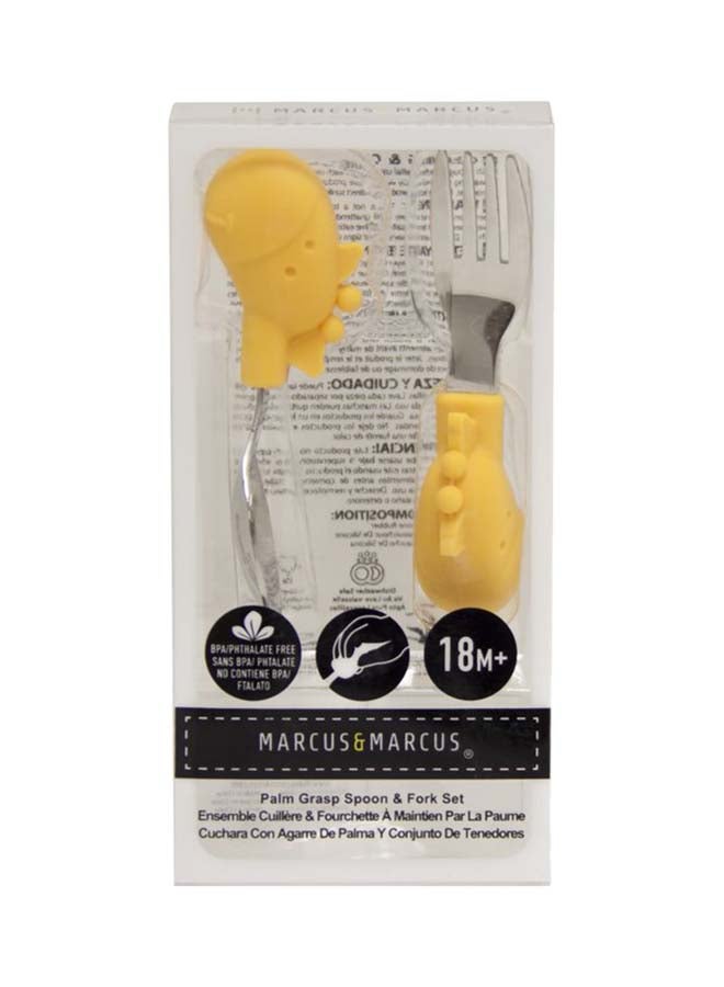 Marcus & Marcus - 2-Piece Lola Palm Grasp Spoon And Fork Set - Image 1