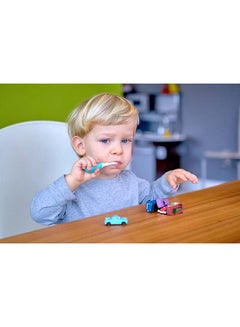 Marcus & Marcus Palm Grasp Toddler Training Toothbrush- Blue  - Image 5