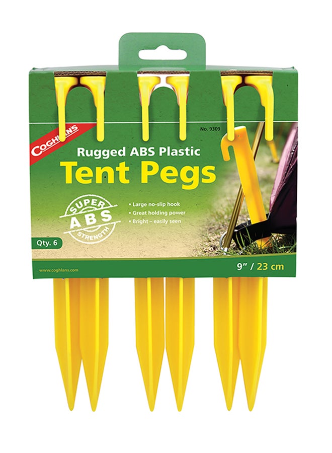 COGHLANS - Pack Of 6 ABS Tent Pegs 9inch - Image 1