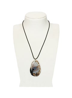 Agate Semiprecious Stone Pendant Necklace