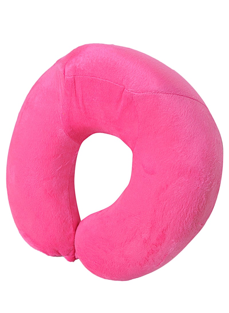 وسادة سفر تسند الرأس والرقبة وردي