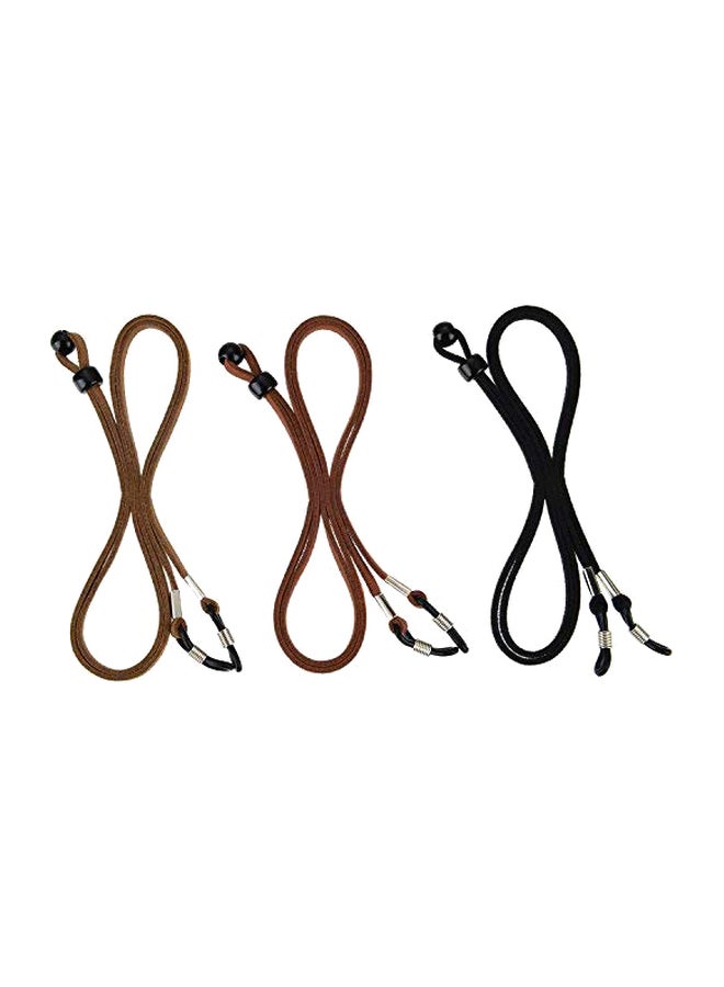 مجموعة أربطة للنظارات الطبية مصنوعة من الجلد الصناعي ومكونة من 3 قطع - Image 1