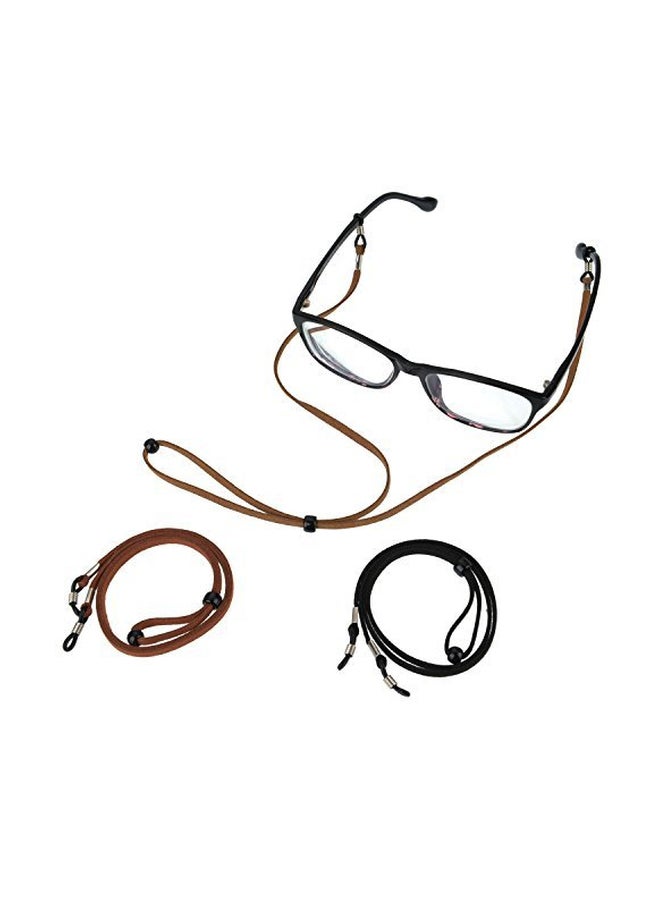 مجموعة أربطة للنظارات الطبية مصنوعة من الجلد الصناعي ومكونة من 3 قطع - Image 2