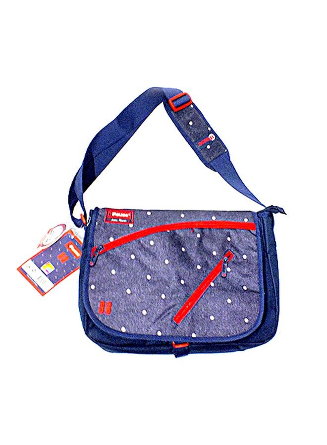 Jeans Messenger Bag Blue/Red - Image 1