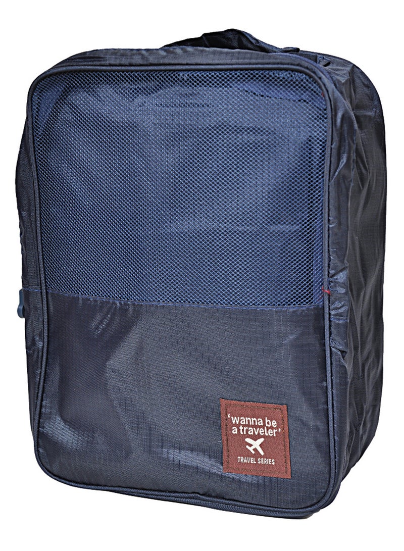 Wanna Be A Traveler Multi-Purpose Shoe Bag Dark Blue - Image 1