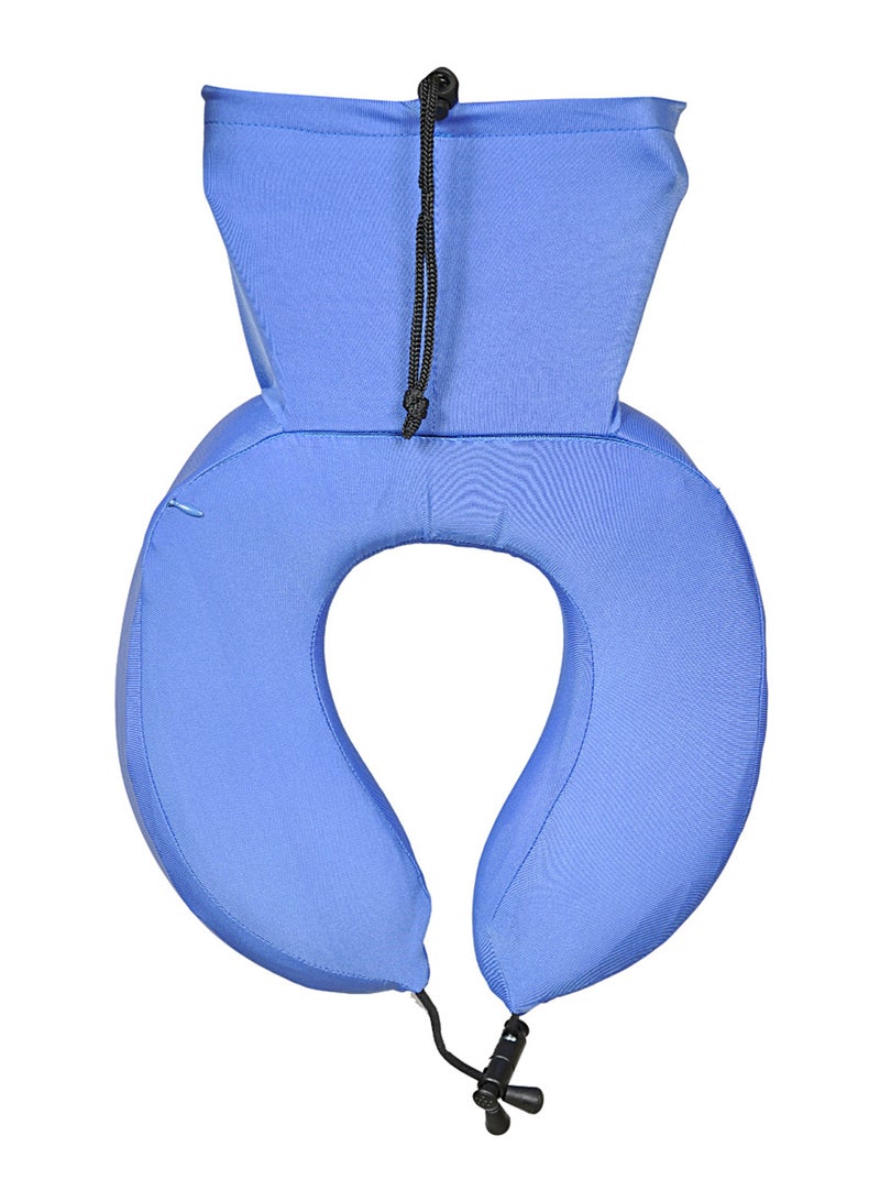 Travel Neck Pillow With Pocket Blue