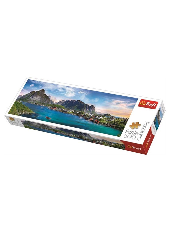 Trefl 500-Piece Panorama Lofoten Archipelago Puzzle 29500 66 x 23.7cm - Image 1