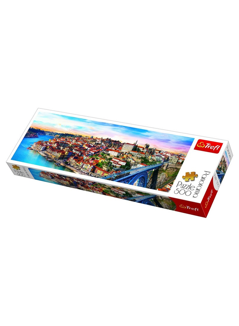 Trefl 500-Piece Panorama Porto Portugal Puzzle 29502 66 x 23.7cm  - Image 1