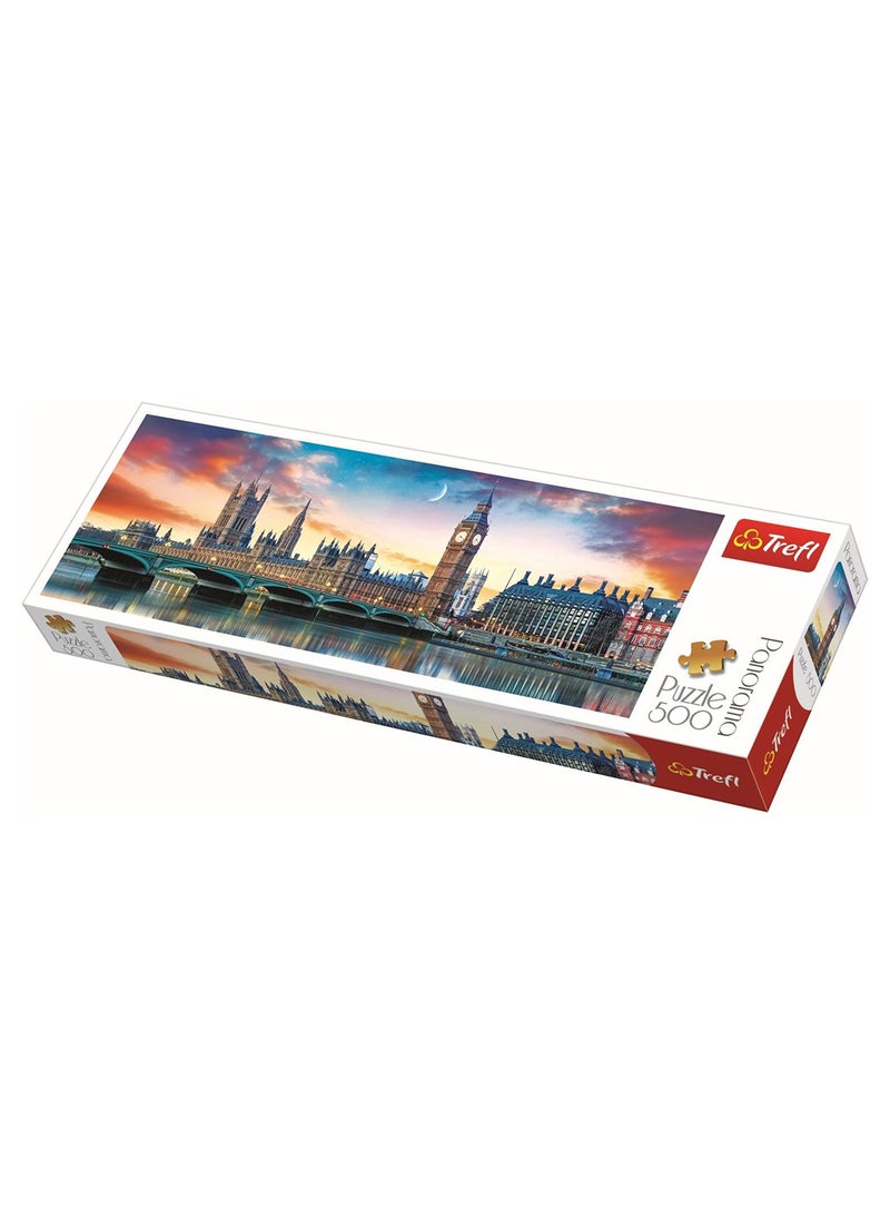 Trefl 500-Piece Panorama Big Ben And Palace Of Westminster Jigsaw Puzzle Set - Image 1