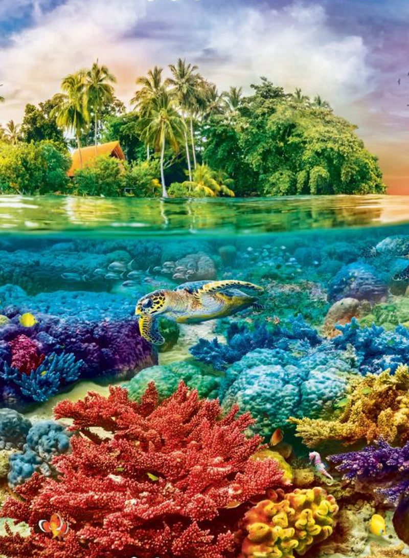 Trefl 600-Piece Crazy Shapes Tropical Island Jigsaw Puzzle 11113 68 X 48centimeter - Image 2
