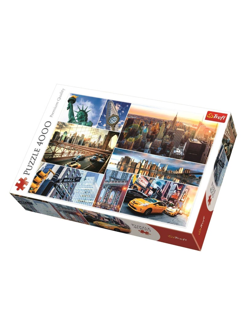 Trefl 4000-Piece New York Collage Jigsaw Puzzle 40.0 X 27.0cm 