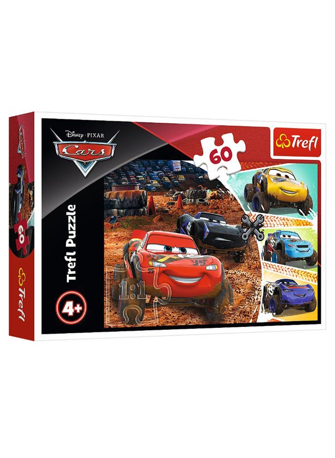 Trefl - 60-Piece Disney Pixar Lightning McQueen With Friends Car Jigsaw Puzzle Set 17327 33 x 22cm - Image 1