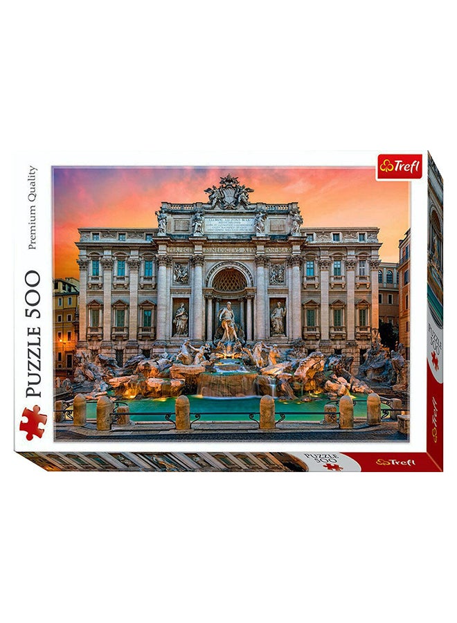 تريفل أحجية تركيب الصور المقطعة بتصميم نافورة تريفي في روما مكونة من 500 قطعة 48 x 34سم - Image 1