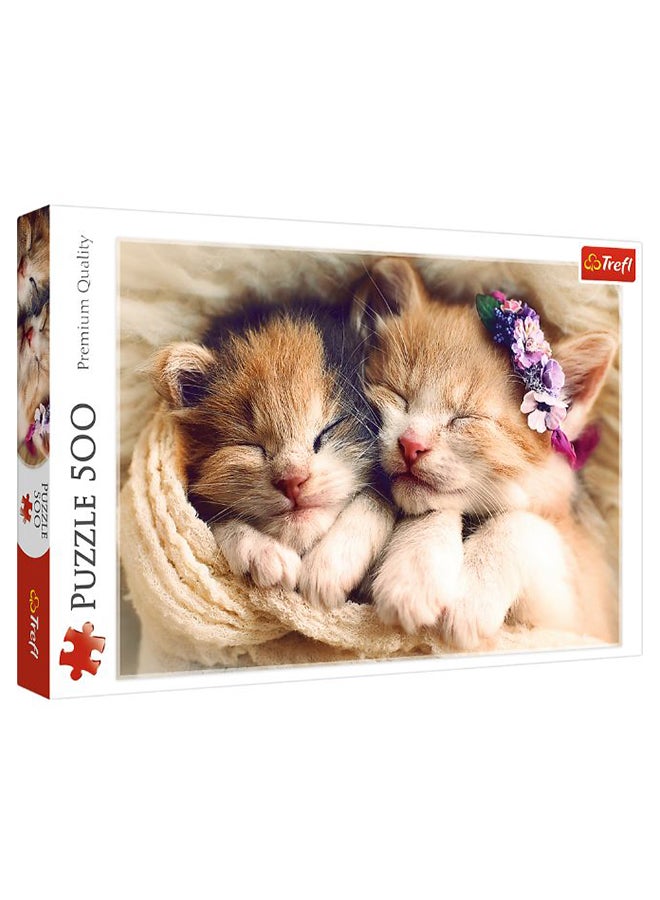 500-Piece Sleeping Kitten Jigsaw Puzzle 48 x 34cm - v1568821612/N29905178A_2