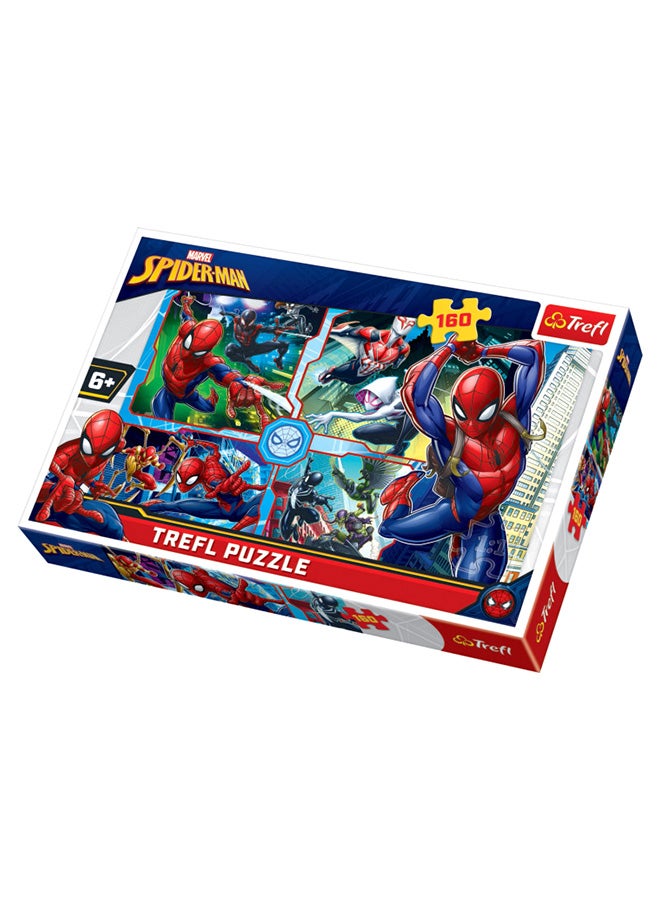 Trefl 160-Piece Marvel Spider-Man To The Rescue Jigsaw Puzzle Set  - Image 1