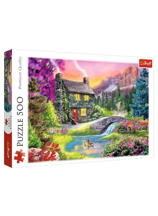 Trefl 500-Piece Mountain Idyll Jigsaw Puzzle Set 48 x 34centimeter - Image 2