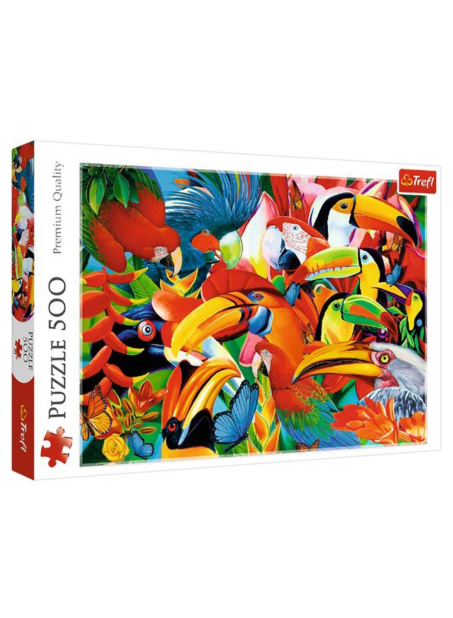 500-Piece Colourful Birds Jigsaw Puzzle Set 37328 58 x 34cm - v1568821619/N29905212A_2