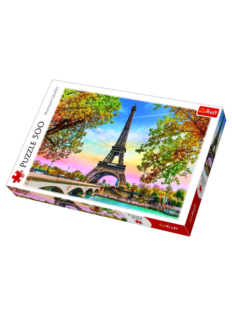 Trefl 500-Piece Romantic Paris Jigsaw Puzzle 48 x 34cm - Image 1