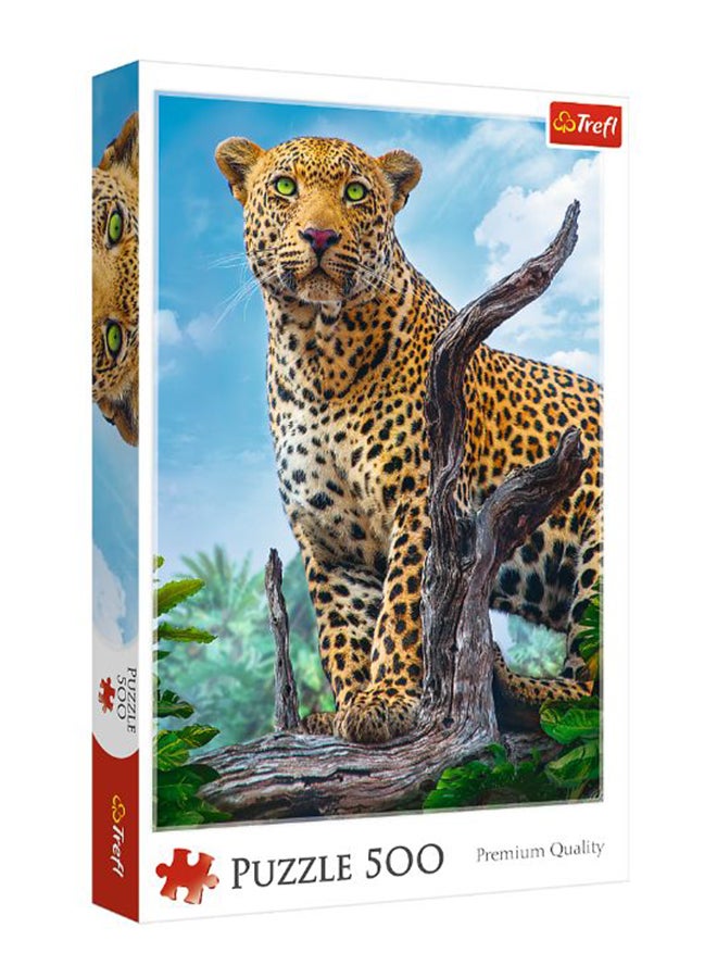 Trefl 500-Piece Premium Quality Wild Leopard Jigsaw Puzzle Set 37332 48 x 34cm - Image 2