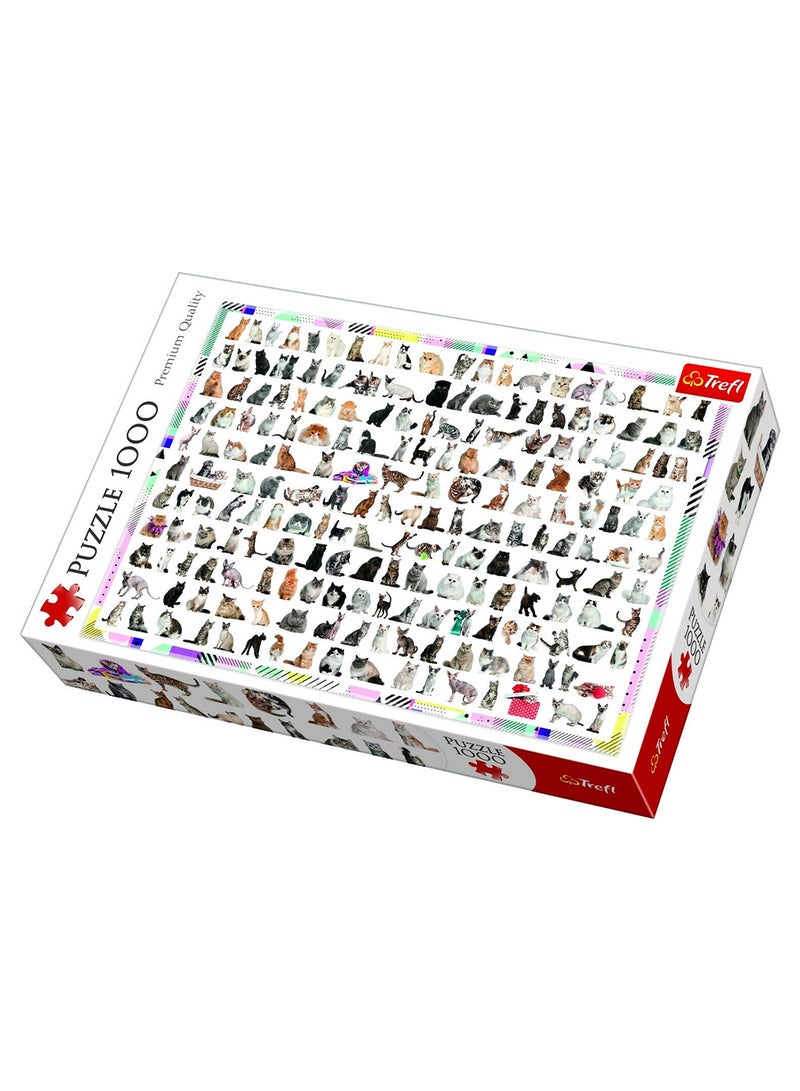 Trefl 1000-Piece 208 Cats Jigsaw Puzzle 68 x 48cm - Image 1