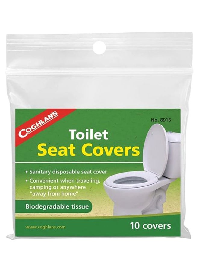 كوغلانز مجموعة أغطية مقاعد مرحاض للاستخدام مرة واحدة من 10 قطع أبيض