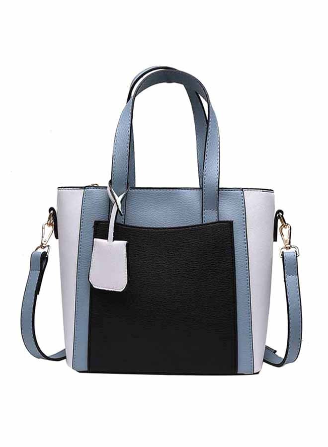 Colorblock All Match Zipper Bag Blue/Black 