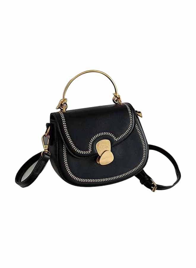 Light All-Match Embroideried Thread Comfortable Bag Black 