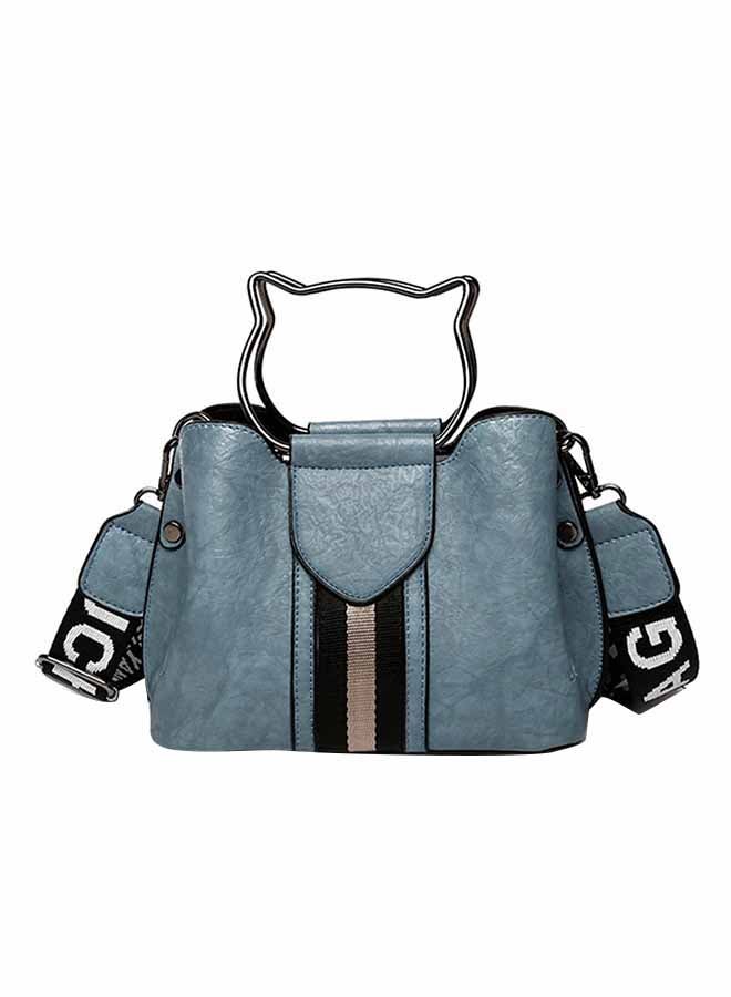 Patchwork Cute Bucket Bag Blue/Black 