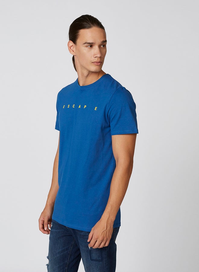 Iconic Escape Crew Neck T-Shirt Blue  - Image 3