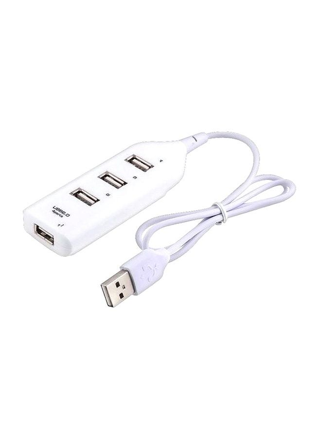 موزع بأربعة منافذ USB أبيض - Image 1