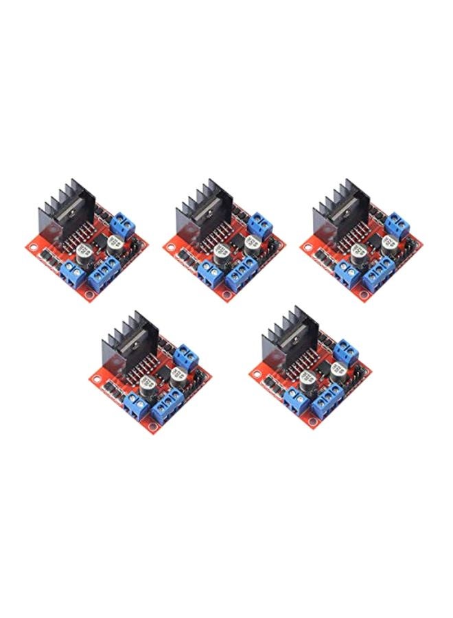 Generic 5-Piece Motor Drive Controller Board Module Set For Arduino Electric Projects, Smart Car And Robots Red/Blue/Black  - Image 1