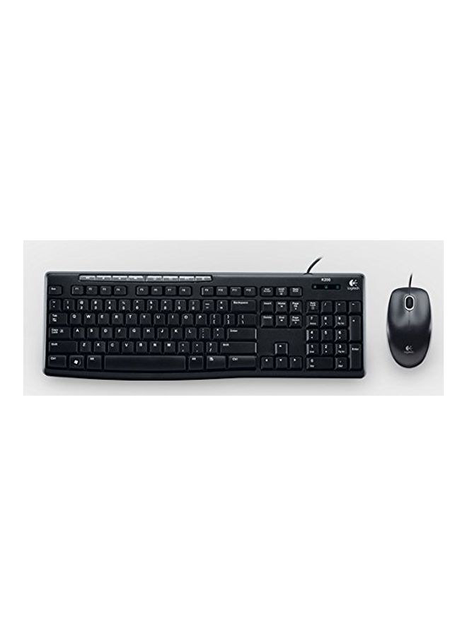 Logitech - MK200 Wired Keyboard And Mouse Set Black - Image 1