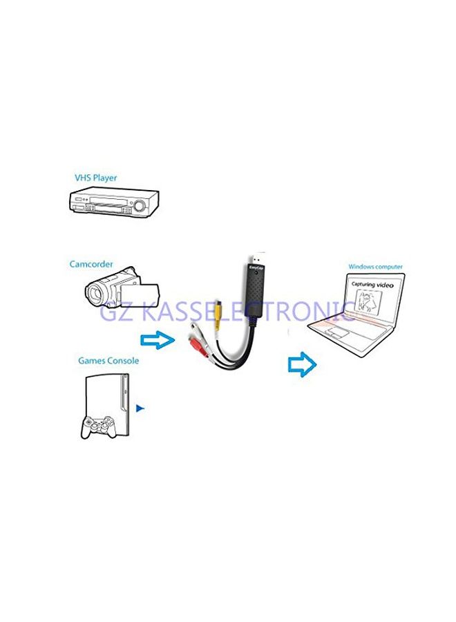 USB  Video Capture Card Adapter Black/Yellow/Red - Image 2