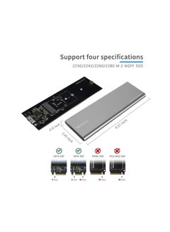 M.2 SATA SSD To USB 3.0 External SSD Reader Converter Adapter Grey