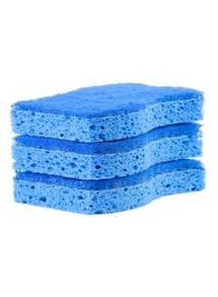 Scotch Brite Non-Scratch Multi-Purpose Scrub Sponge Pack of 3 Blue  - Image 2