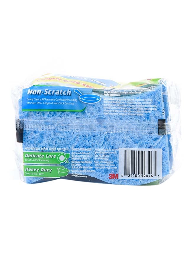 Scotch Brite - Non-Scratch Multi-Purpose Scrub Sponge Pack of 3 Blue - Image 1